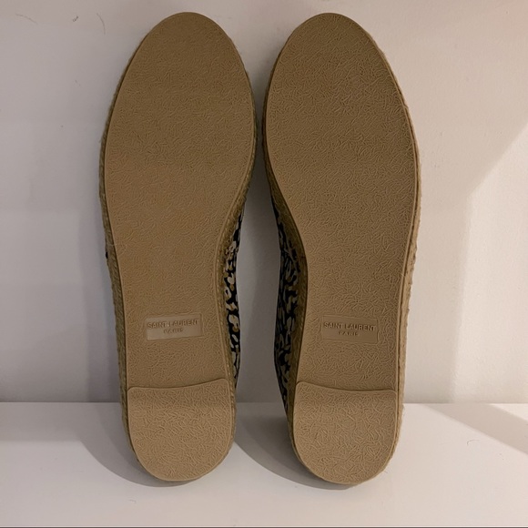 SAINT LAURENT EMBROIDERED ESPADRILLES IN LEOPARD PRINT CANVAS - Picture 10 of 14